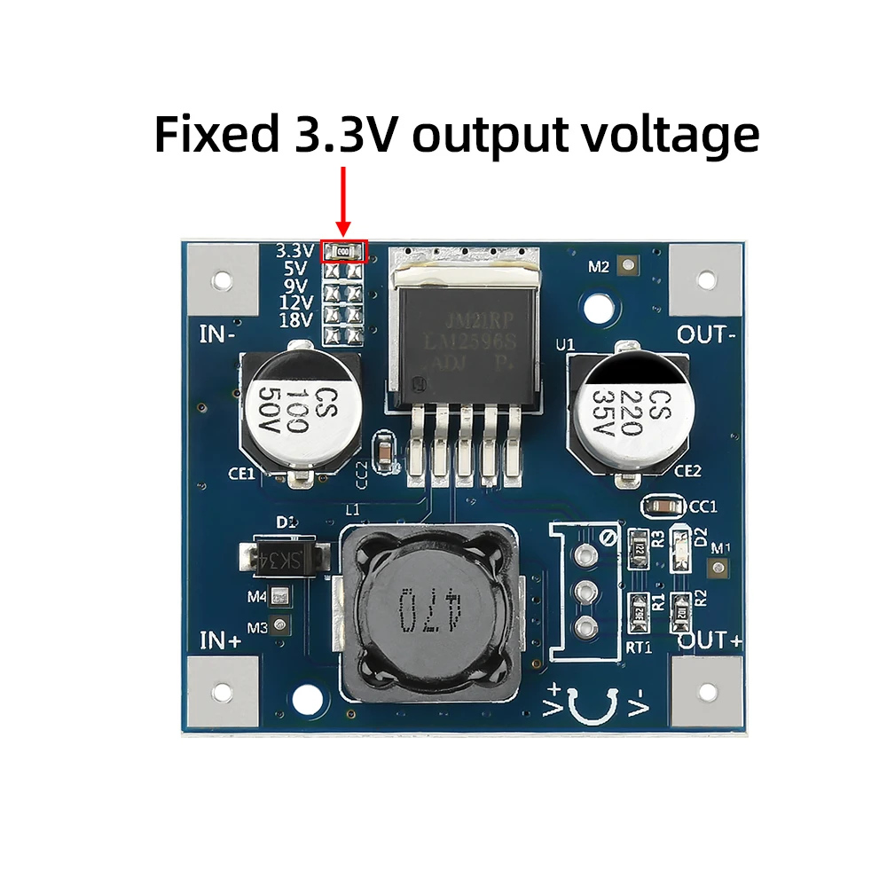 

Регулируемый понижающий преобразователь постоянного тока с фиксированным напряжением, понижающий модуль питания постоянного тока от 3-40 В до 3,3 В/5 В/9 В/12 В/18 В
