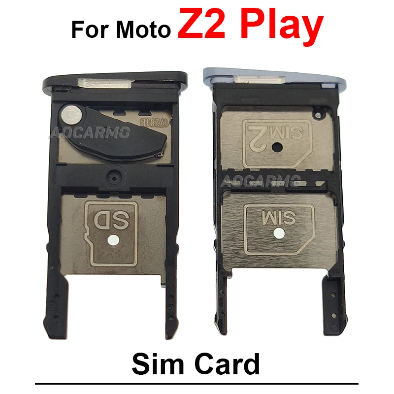Две Sim-карты для Motorola Moto Z2 Play Sim лоток держатель Гнездо Слот Ремонт Запасные части