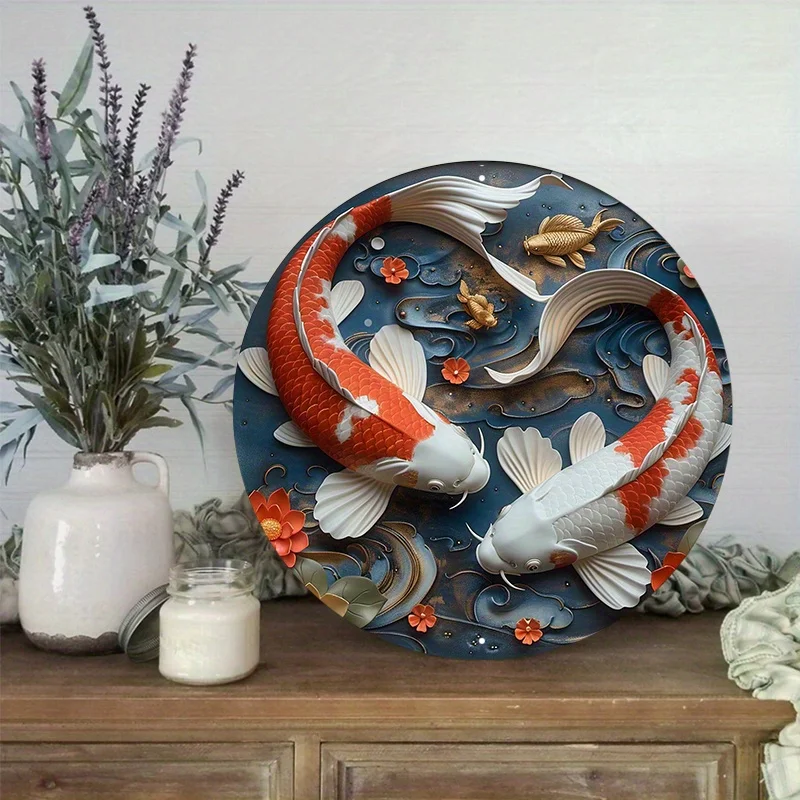 Алюминиевый металлический знак 2D круглый венок с логотипом украшение для