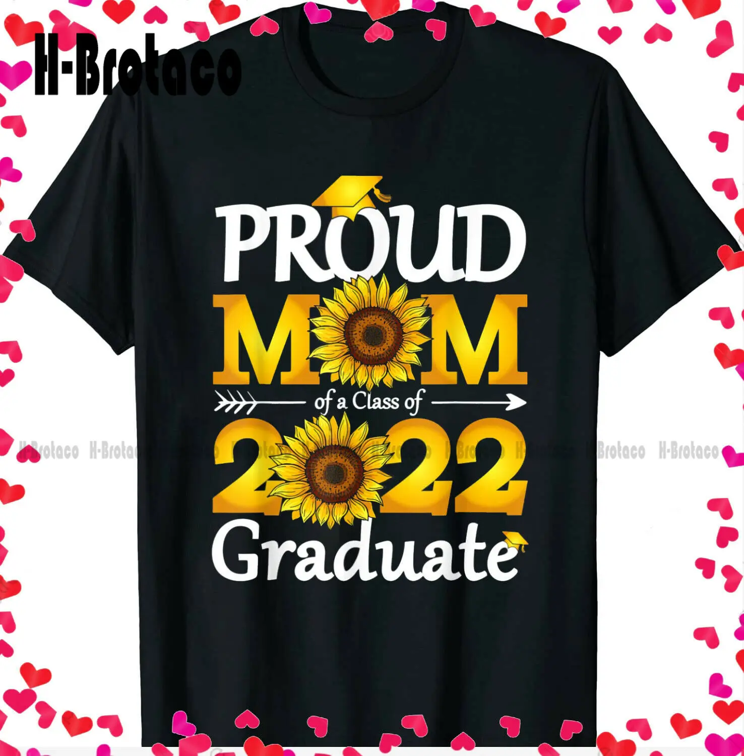 

Mom Senior 2022 Proud Mom Of A Class Of 2022 Graduate T-Shirt Designer T Shirts For Men Xs-5Xl Breathable Cotton Custom Gift New
