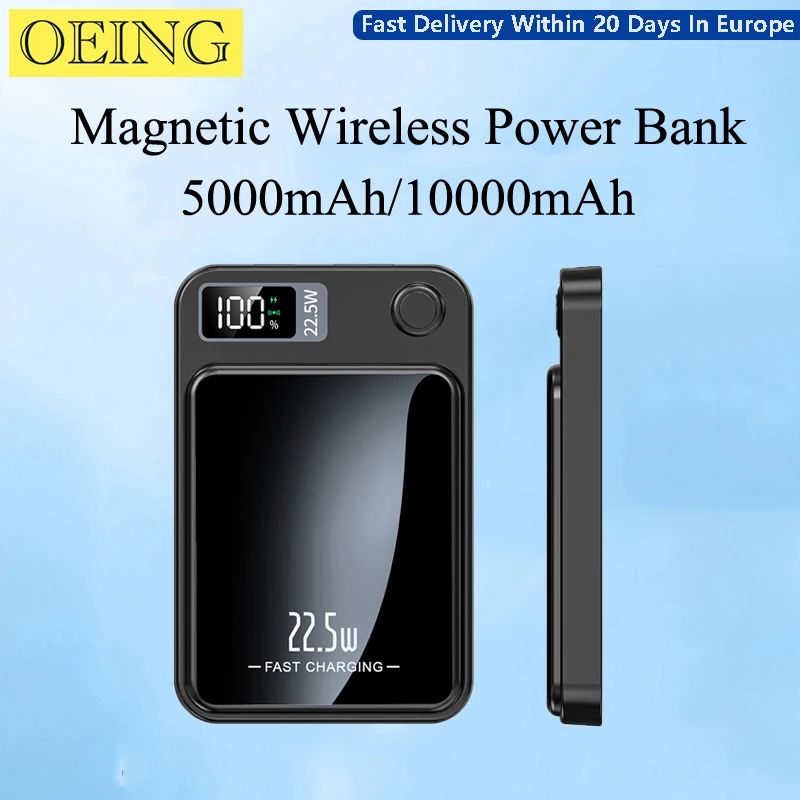 

New 10000mAh Macsafe Power Bank 15W Magnetic Wireless Fast Charger For iphone 12 13 14 14Pro Max External Auxiliary Battery Pack