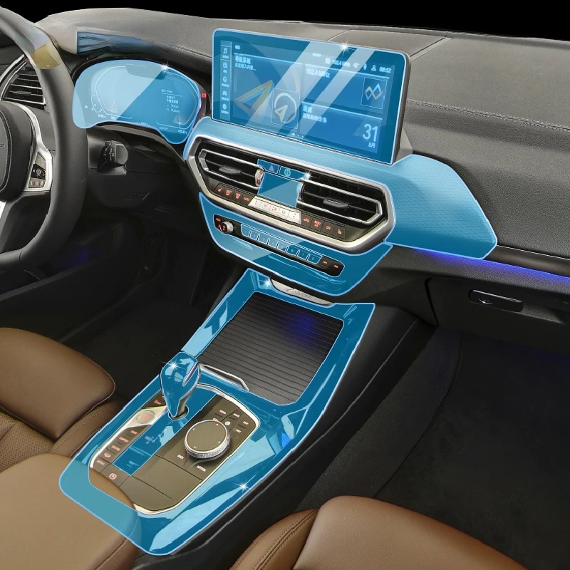 

For BMW G01 X3 2022 Car Interior Center console Transparent TPU Protective film Anti-scratc Repair film Accessories Refit