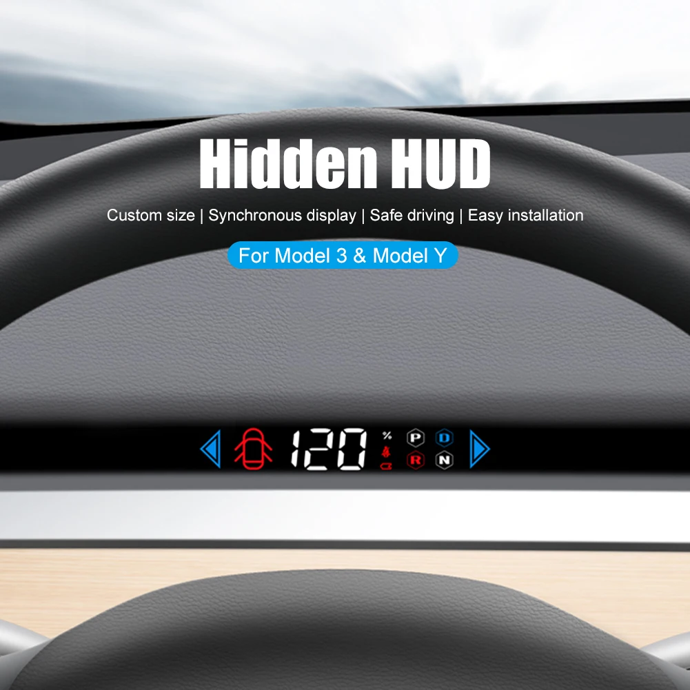 Цифровой дисплей HUD для Tesla Model 3/Y 2019-2022 спидометр шестерня и ремня безопасности