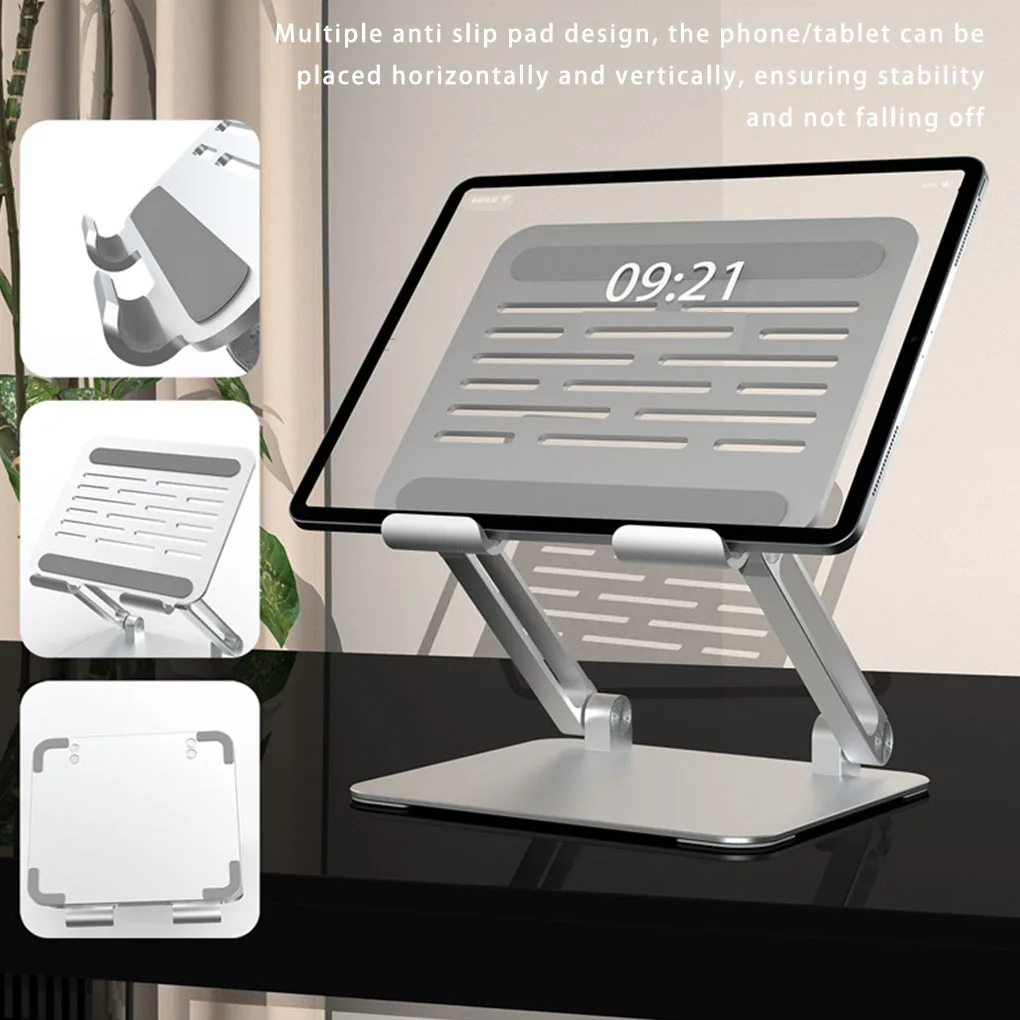 

Вертикальная подставка для планшета, регулируемый кронштейн из алюминиевого сплава, складная подставка для планшета, для работы, прямой трансляции