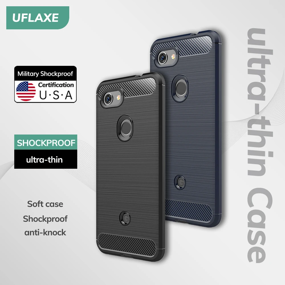 UFLAXE Original Soft Silicone Case for Google Pixel 3a Pixel 2 3 XL Back Cover Ultra-thin Shockproof Casing