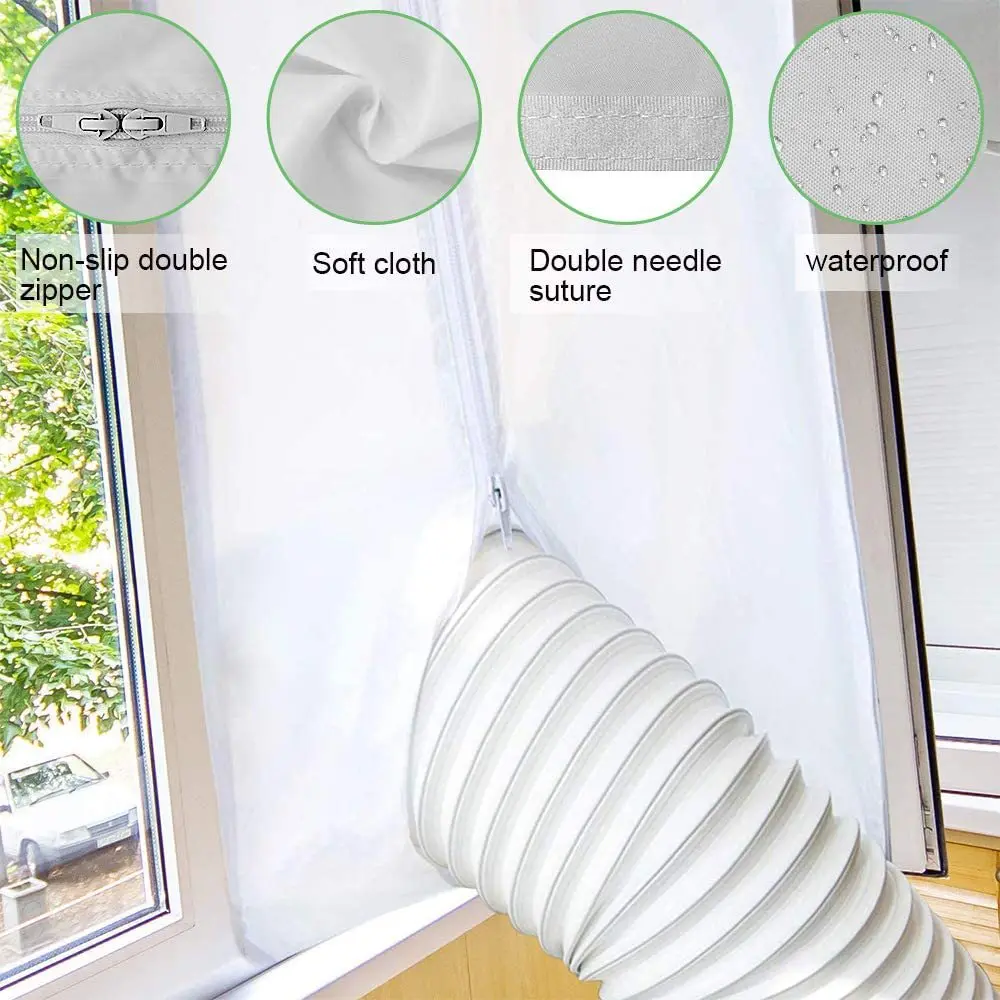 

3/4m Air Lock Window Seal Portable Mobile Air Conditioner Window Seal Cloth Plate For Home Air Conditioning Soft Sealing Baffle