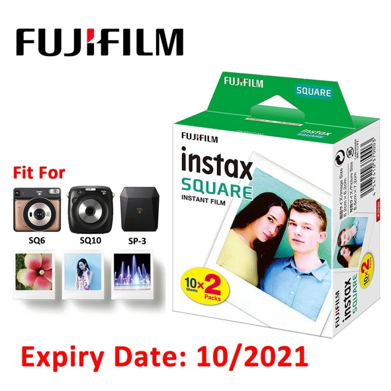 

Fujifilm Instax Square Film Plain White Instant Film (20 Sheets) for Fujifilm SQ1 SQ-1 SQ6 SQ10 SQ20 Camera SP-3 Printer - Expir