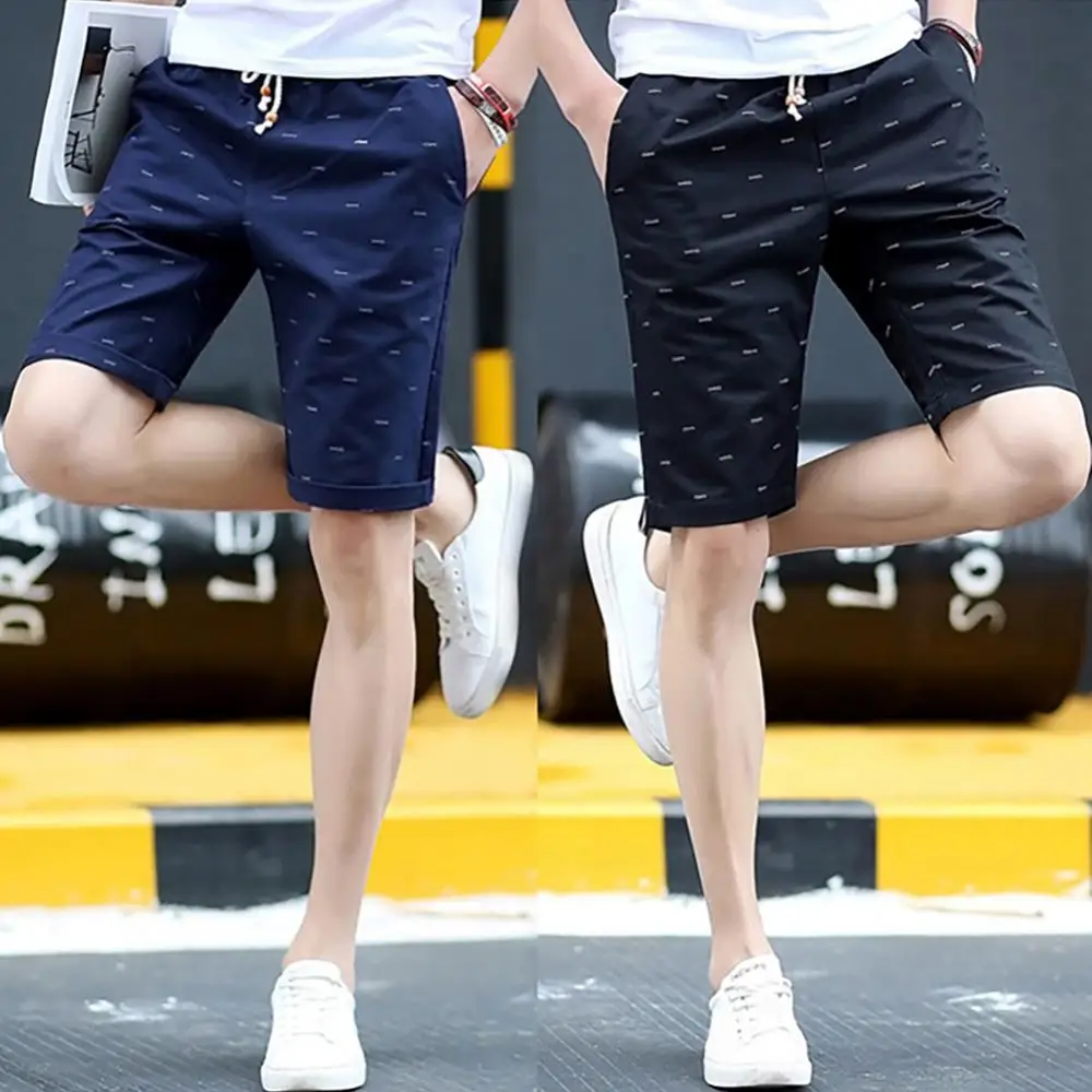 

Мужские хлопковые шорты с карманами, на завязках