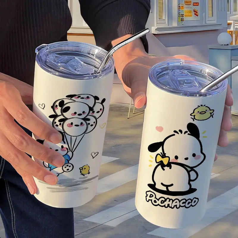 

Sanrio Pochacco girl cup new style coffee juice glass Thermal insulation sippy cup Good looking car water cup SUS304 summer Gift