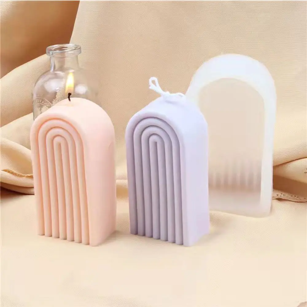 

Geometric Rainbow Arch Silicone Candle Mold DIY Handmade Craft Aromatherapy Candle Wax Mold Making Home Decor Supplies