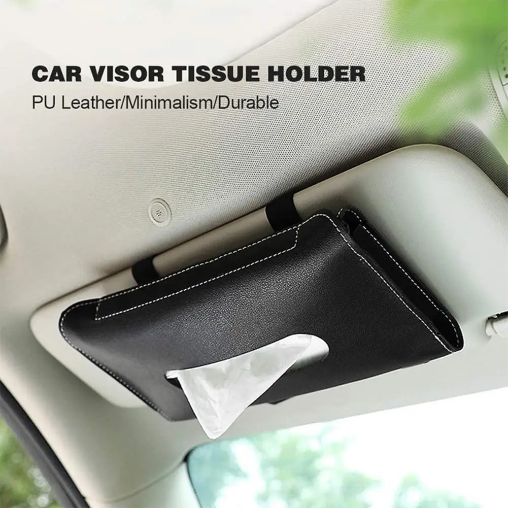 

Useful Car Tissue Holder Waterproof Visor Tissue Dispenser High Capacity Universal Car Tissue Dispenser Store Paper Towels