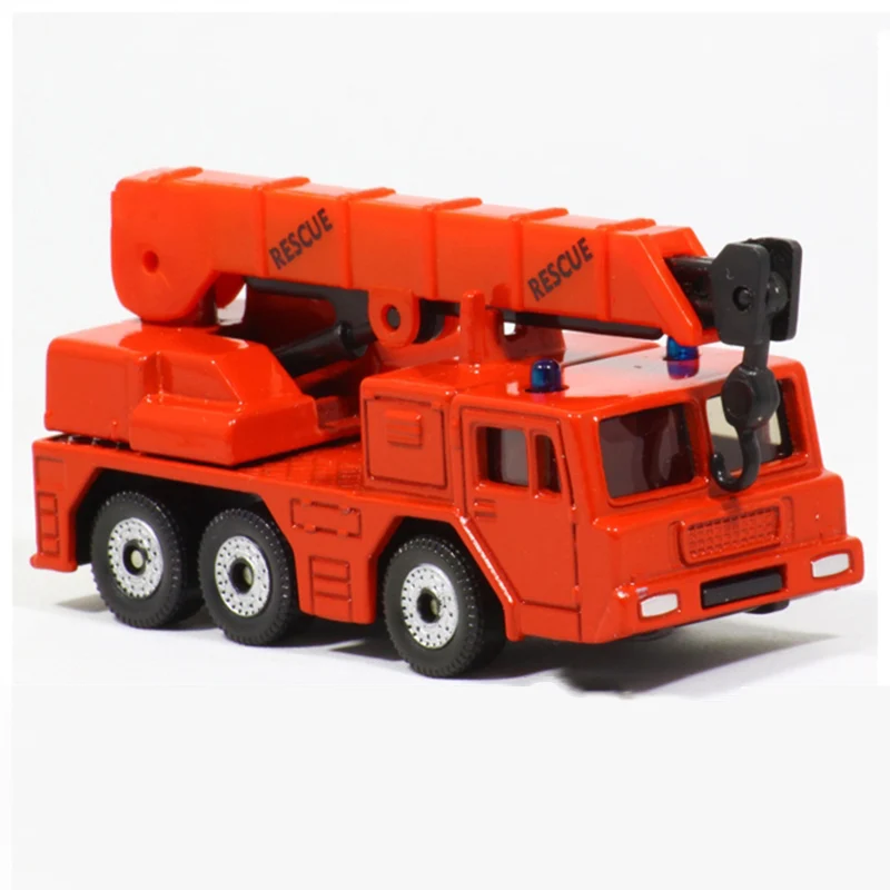 

8cm Long Diecast Alloy Engineering Fire Crane Toys Cars Model Nostalgia Classics Adult Collection Souvenir Gifts Static Display