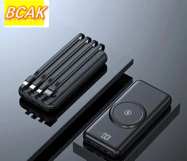 BCAK Power Bank 50000 мАч Взрывная беспроводная зарядка Treasure поставляется с проводным