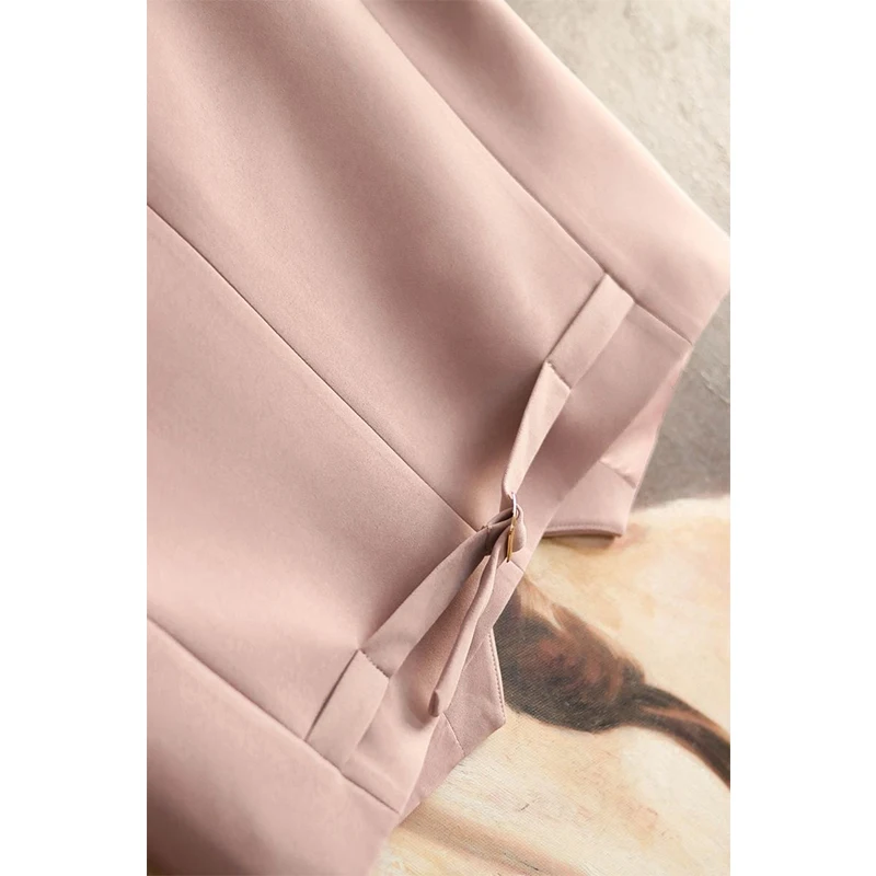 Элегантный розовый пиджак жилет женский модный белый укороченный костюм куртки