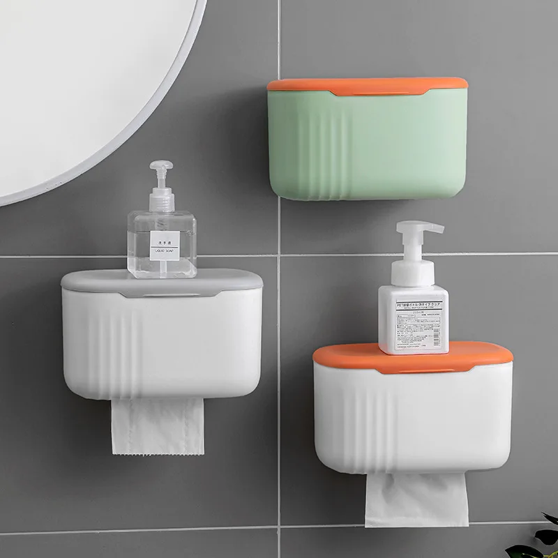 

Новый тип неперфорированных Салфеток Настенный бытовой пластиковый Туалет Многофункциональный откачивающий ящик коробка для хранения са...