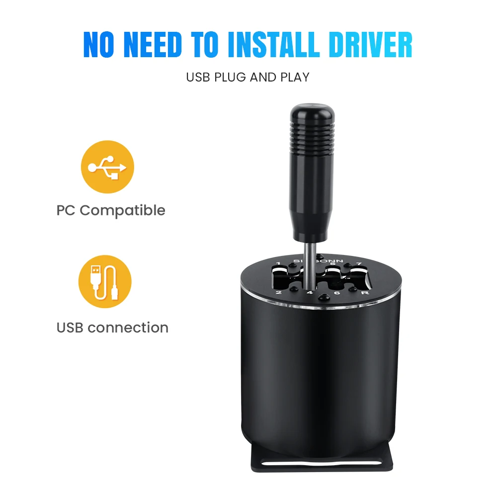 SIMSONN черный круглый дизайн последовательного переключения передач ПК гоночный sim