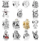 Шарм сделай сам, королева, принцесса и принц, Ангел сердца, девочка и мальчик, Mrs, Санта, Стерлинговое Серебро 925 пробы, бусины, подходит для модного браслета, DIY ювелирные изделия