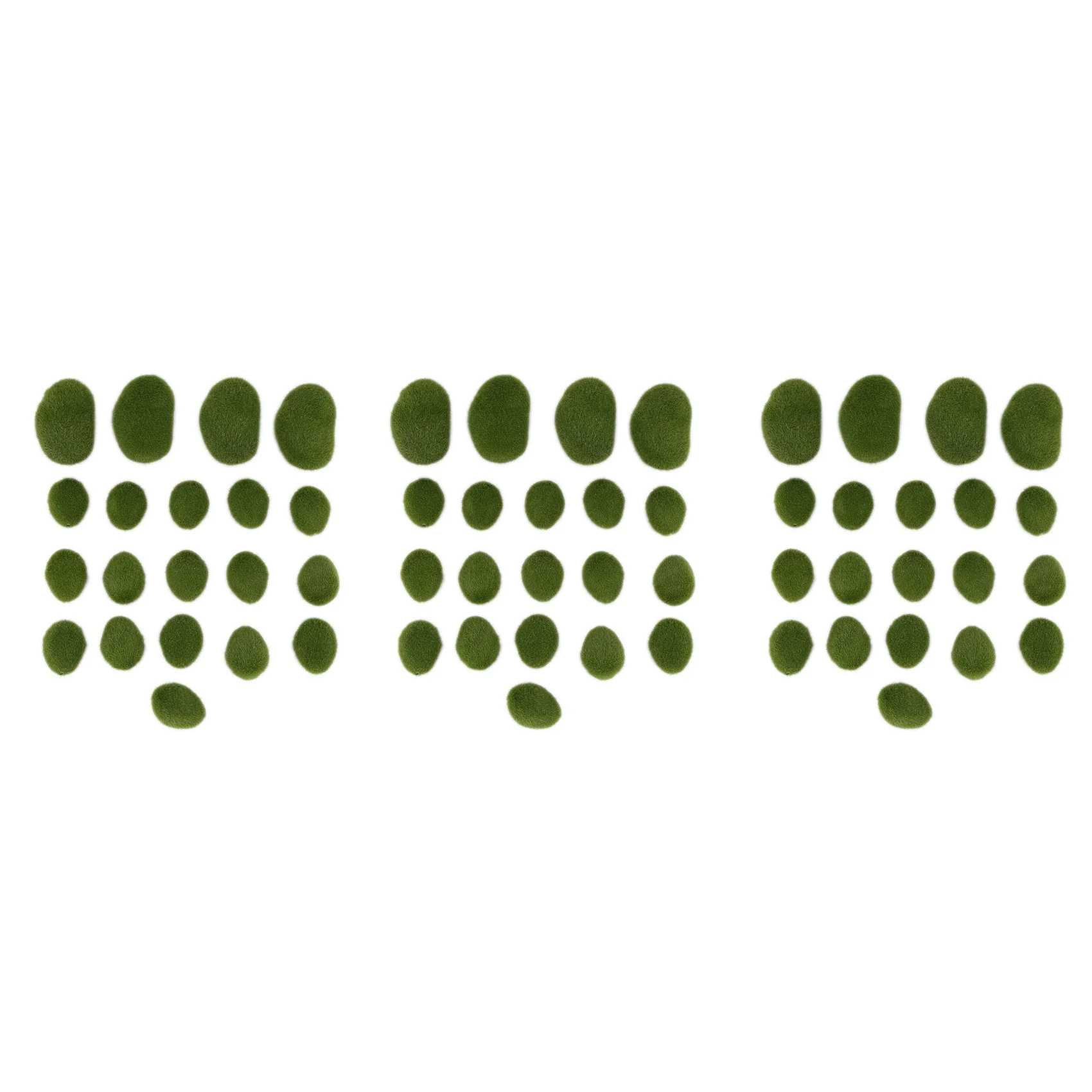 

60 Pieces 2 Sizes Artificial Moss Rocks Decorative Faux Green Moss Covered Stones