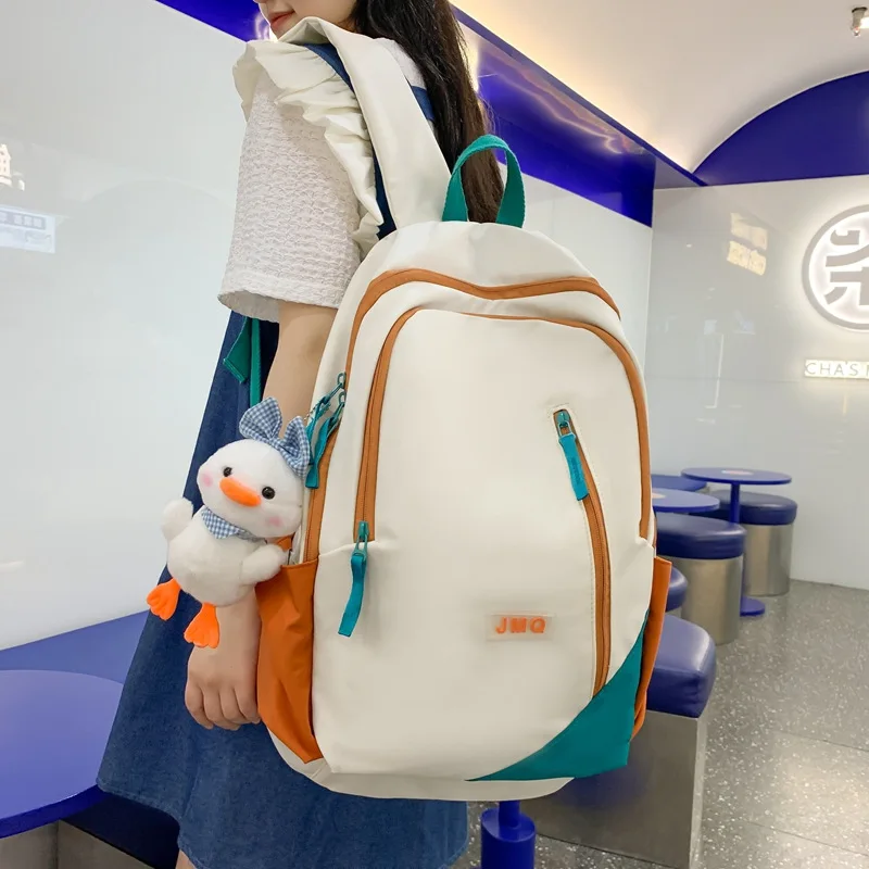 

Qyahlybz girls school bag female high school students backpacks college style large-capacity backpack simple backpacks male