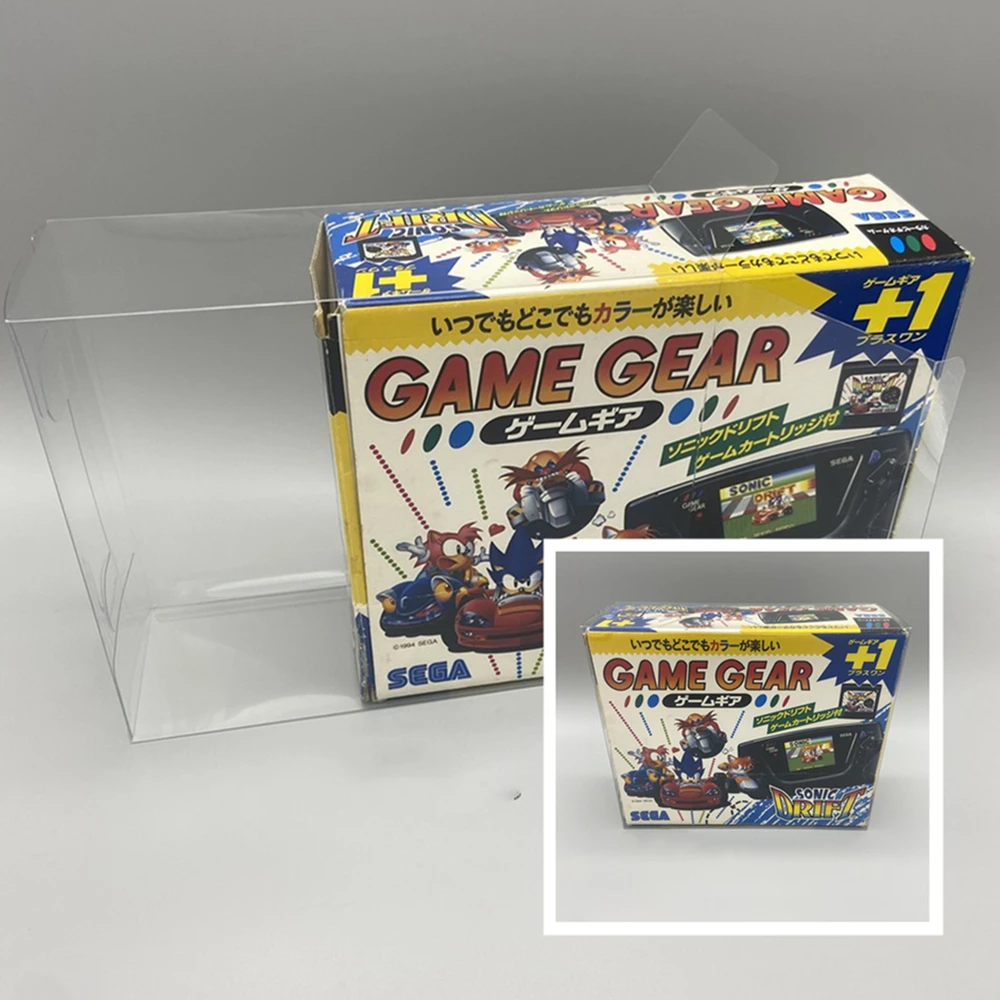 

PET Box Protector For SONIC DRIFT/Console Transparent Collect Boxes For SEGA GG GAME GEAR Game Shell Clear Display Case For JPN