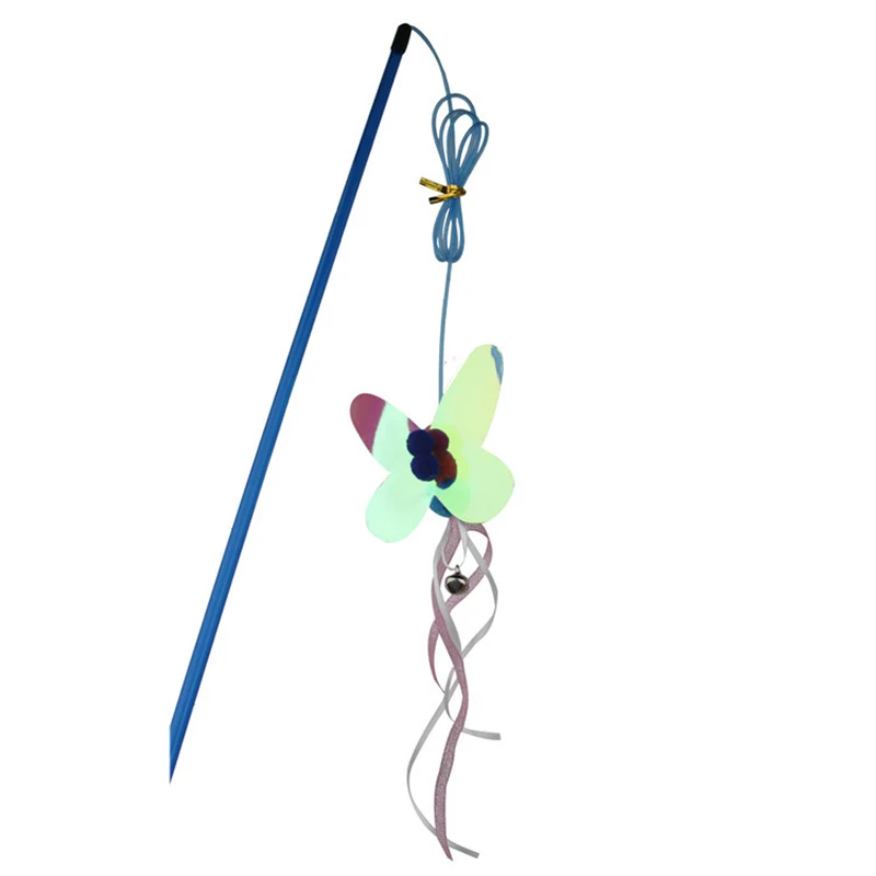 Симпатичные игрушки для кошек в виде насекомых улыбающаяся палочка дрессировки