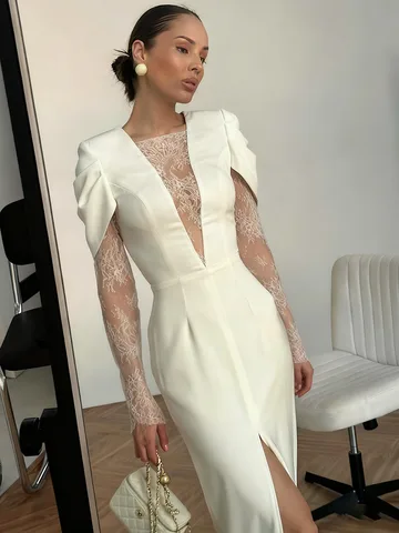 JULISSA MO Кружевное платье макси