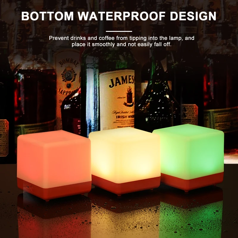 

LED Flip Timing Night Light USB Charging LED Fun Cube Desk Lamp touch bedside Sleep Light Energy Saving Table Lamp For Bedroom