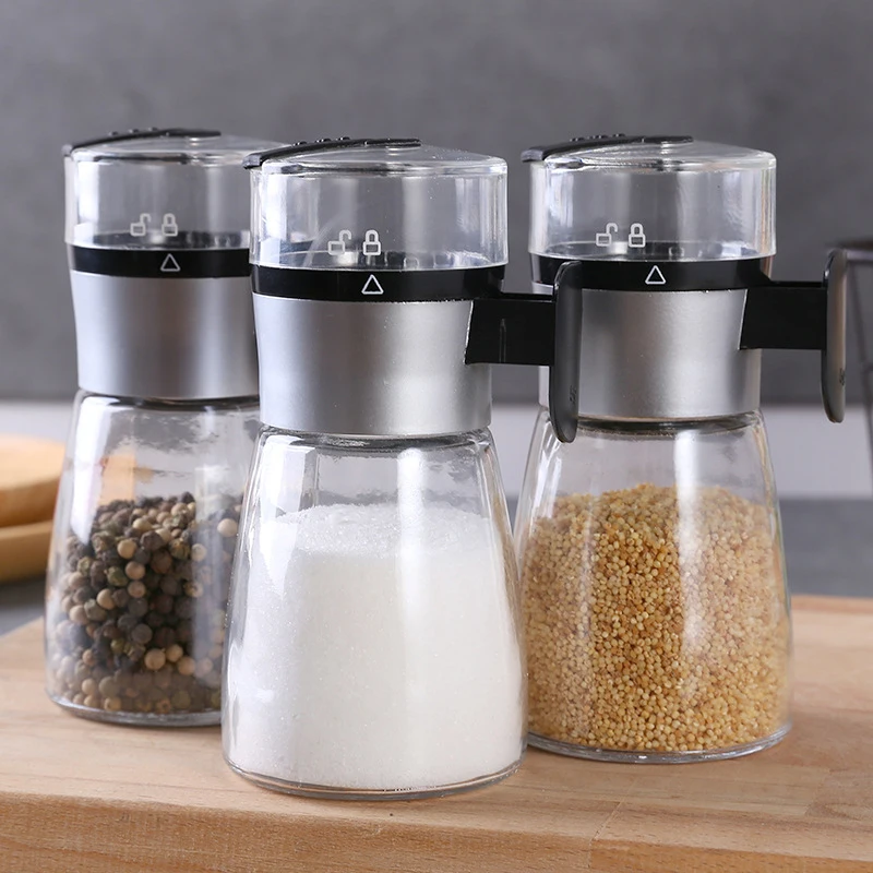 

5g Push-type Salt Dispenser Pepper Shaker Spice Salt Sugar Bottle Spice Jar Push Type Can Tin Seasoning Bottle Kitchen Condiment