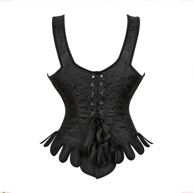 Винтажный жилет Корректирующее белье парчовое нижнее верх-корсет женский