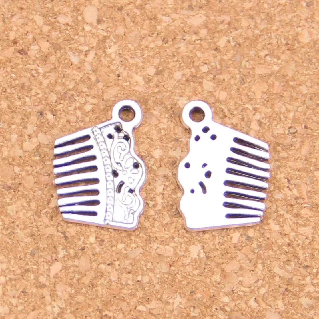 

80pcs Charms barber comb 15x19mm Antique Pendants,Vintage Tibetan Silver Jewelry,DIY for bracelet necklace