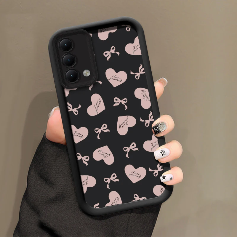 Retro Bow Knot Love Heart Case For Infinix Note 40 30 12 G96 Vip Pro Silicone Camera Lens Protection Shockproof Soft Phone Cover