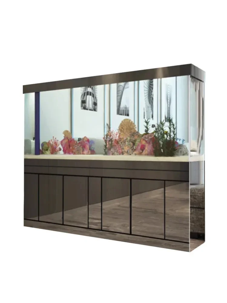 Напольная перегородка для гостиной длина 2 м аквариум бытовой супер белый