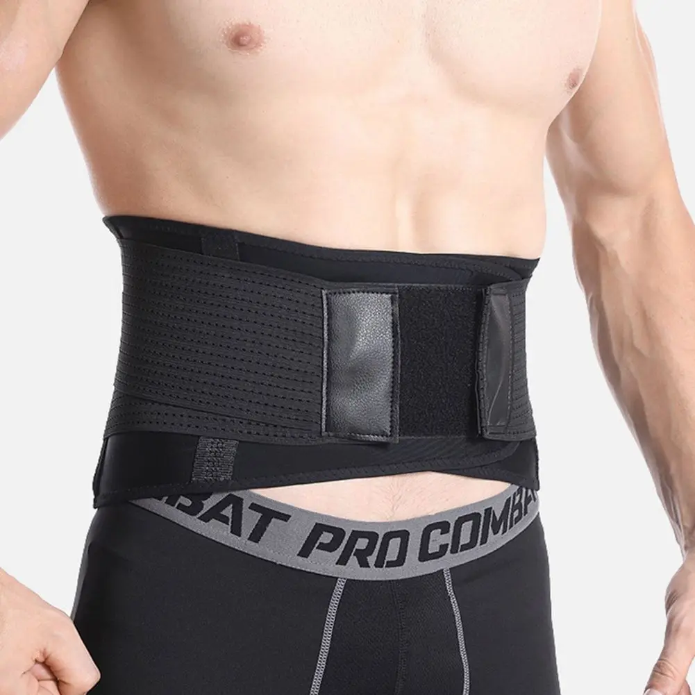 

Men Waist Trainer Belt Compression Waist Support Fitness Strap Belly Band Weightlifting Supports Safety