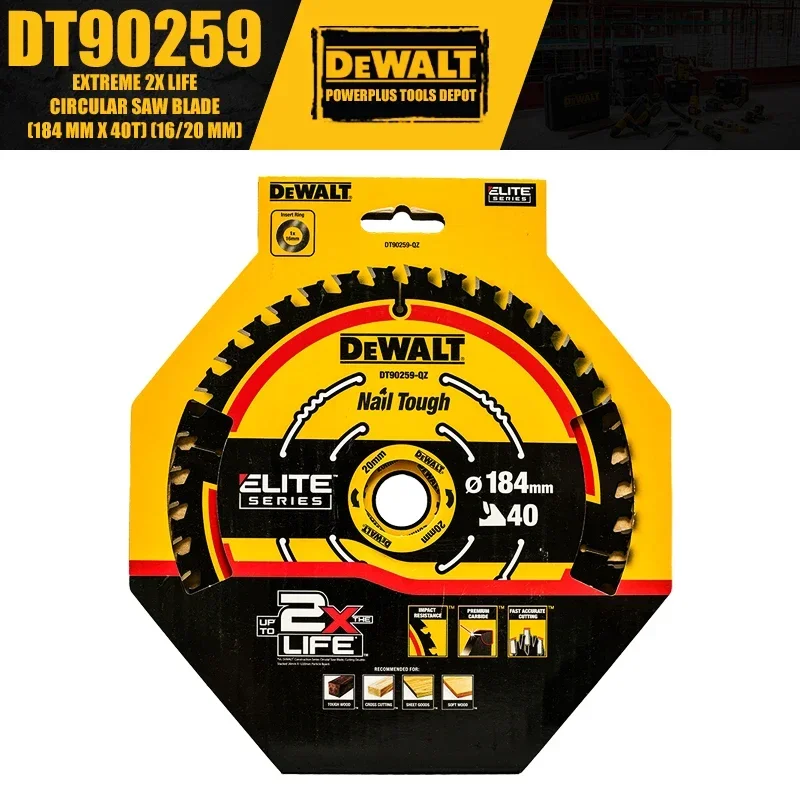 

Дисковый пильный диск DEWALT DT90257/DT90259 EXTREME 2X Life 184 мм, Аксессуары для инструментов