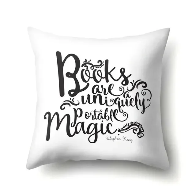 Чехол Для Подушки С Рисунком Книги Из Полиэстера Литературное Украшение