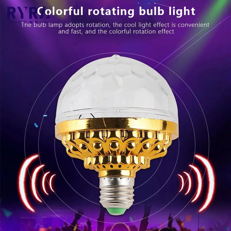 

Dance Party Atmosphere Lamp Colorful Auto Rotating Stage Lighting Effect Magical Ball Lights Home Party KTV Disco DJ Ball Light