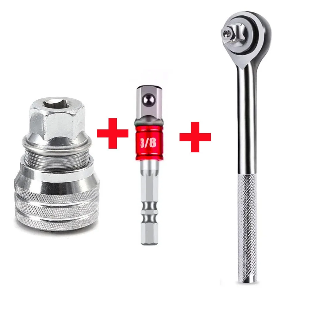 Universal Sleeve Adaptive Wrench, All-Fitting Multi Drill Attachment Universal Socket,3/8 Inch Drive Wrench Repair Tools