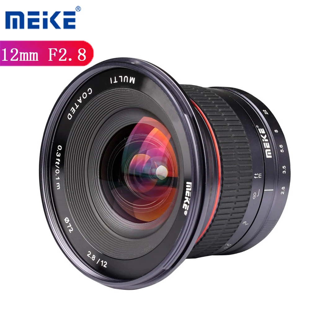 

Объектив Meike для фотоаппарата с ручным фокусом, 12 мм, F2.8