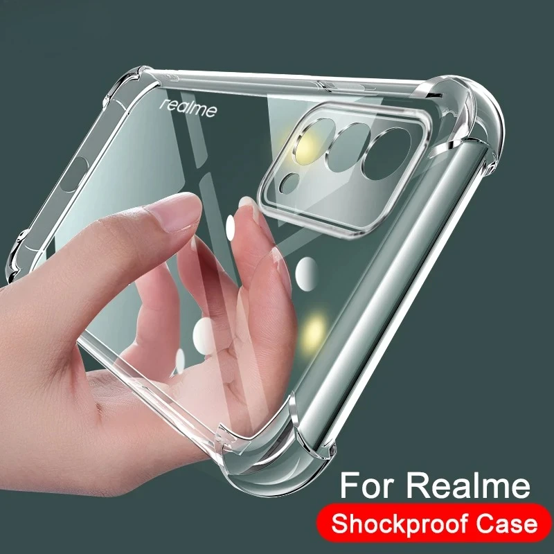 Фото Роскошный прозрачный силиконовый противоударный чехол для Realme GT NEO 5 3 8 7 Pro X2 X50 X7 6 5 Pro C3 C11 C12 C15 V5, чехлы для телефонов №2