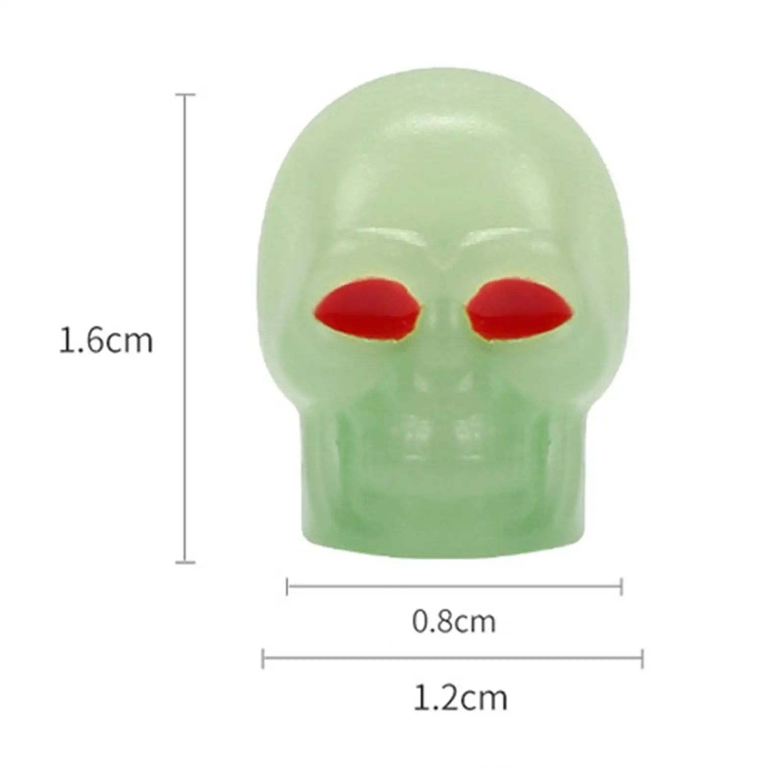 4x Noctilucous Car Tire Valve Stem Caps Luminous Dustproof Universal Cover Wheel Cap for Bicycles Suvs Trucks