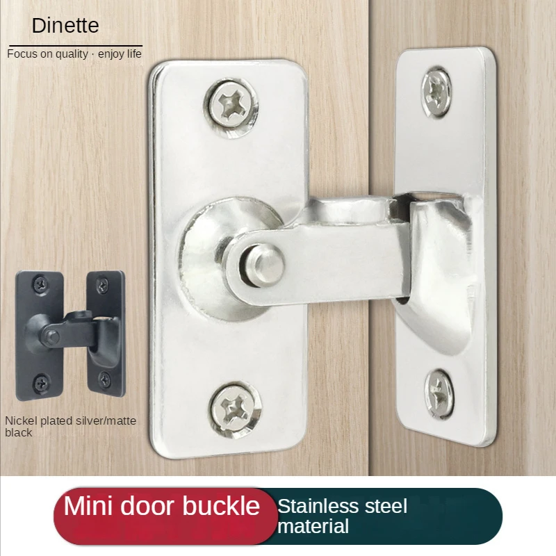 

Simple Clasp Door Bolt Stainless Steel 90 Degrees Right Angle Door Buckle Solid Room Sliding Door and Window Door Buckle