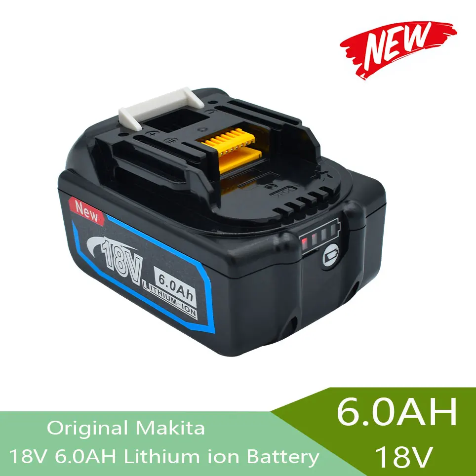 

100% Original Makita 18V 6.0Ah Rechargeable Power Tool Battery with LED Lithium Ion Replacement LXT400 BL1860B BL1860 BL1850