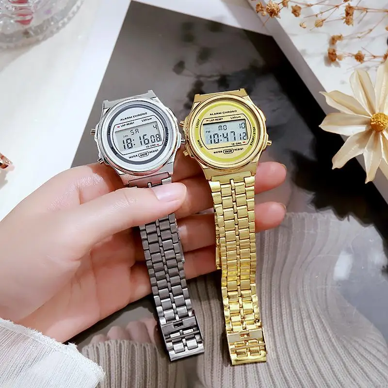 Взрывные светодиодные электронные часы WR F91W со стальным ремешком A159 новые