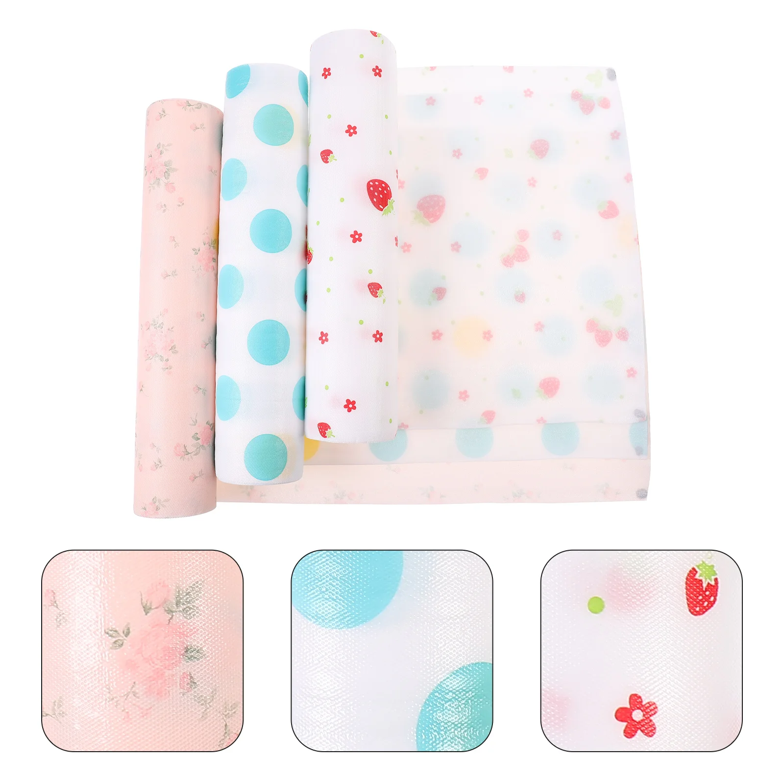 

3 Rolls Wardrobe Cabinet Oil Proof Removable Kitchen Shelf Mats Kitchen Oil Free Sticker Cupboard Mats