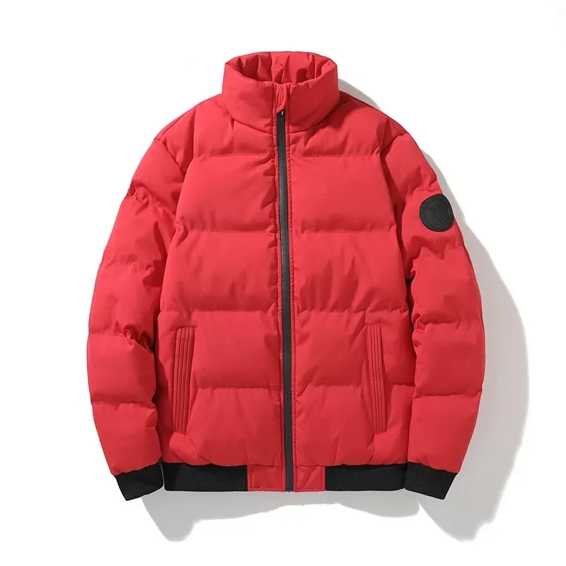 Men Clothing Solid Color Parkas Thick and Warm Cotton Jackets Fashion Outwear Down Jacket Male Winter Coat