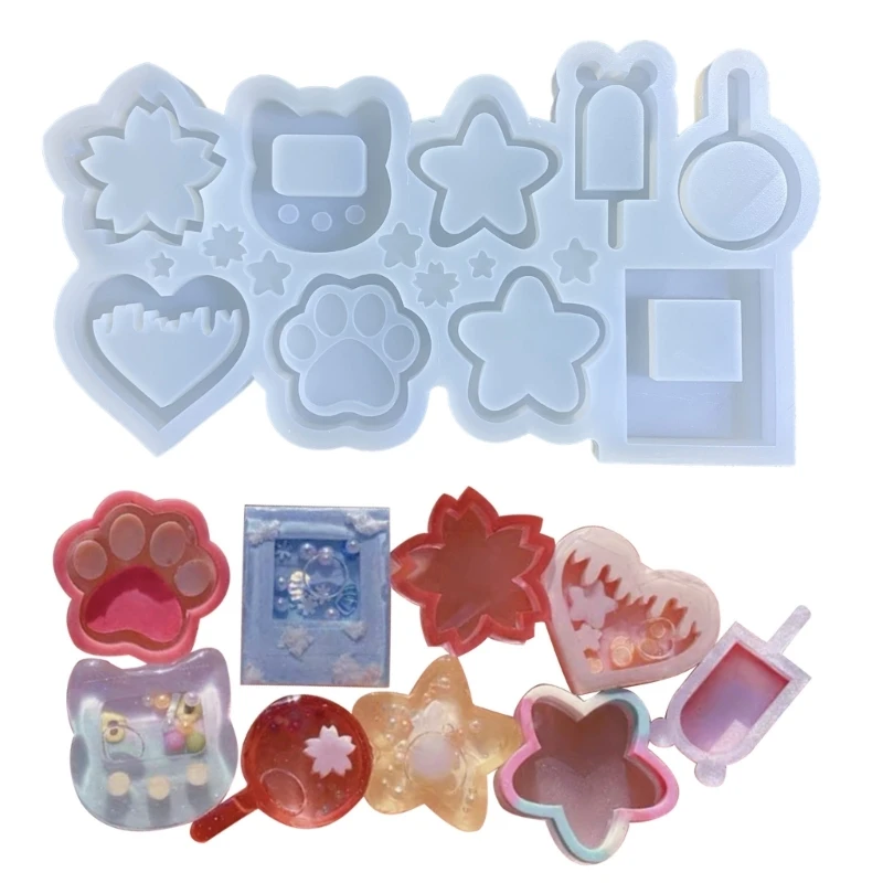 

Love Assemble Silicone Epoxy Resin Mold DIY Keychain Pendant for Bag Decor D0LC