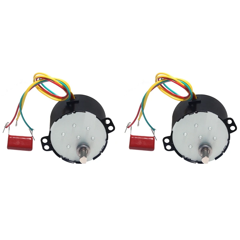 

2X 50KTYZ Permanent Magnet Synchronous Motor CW/CCW Low-Speed High-Torque Motor AC 220V 6-10W Miniature (30 RPM)