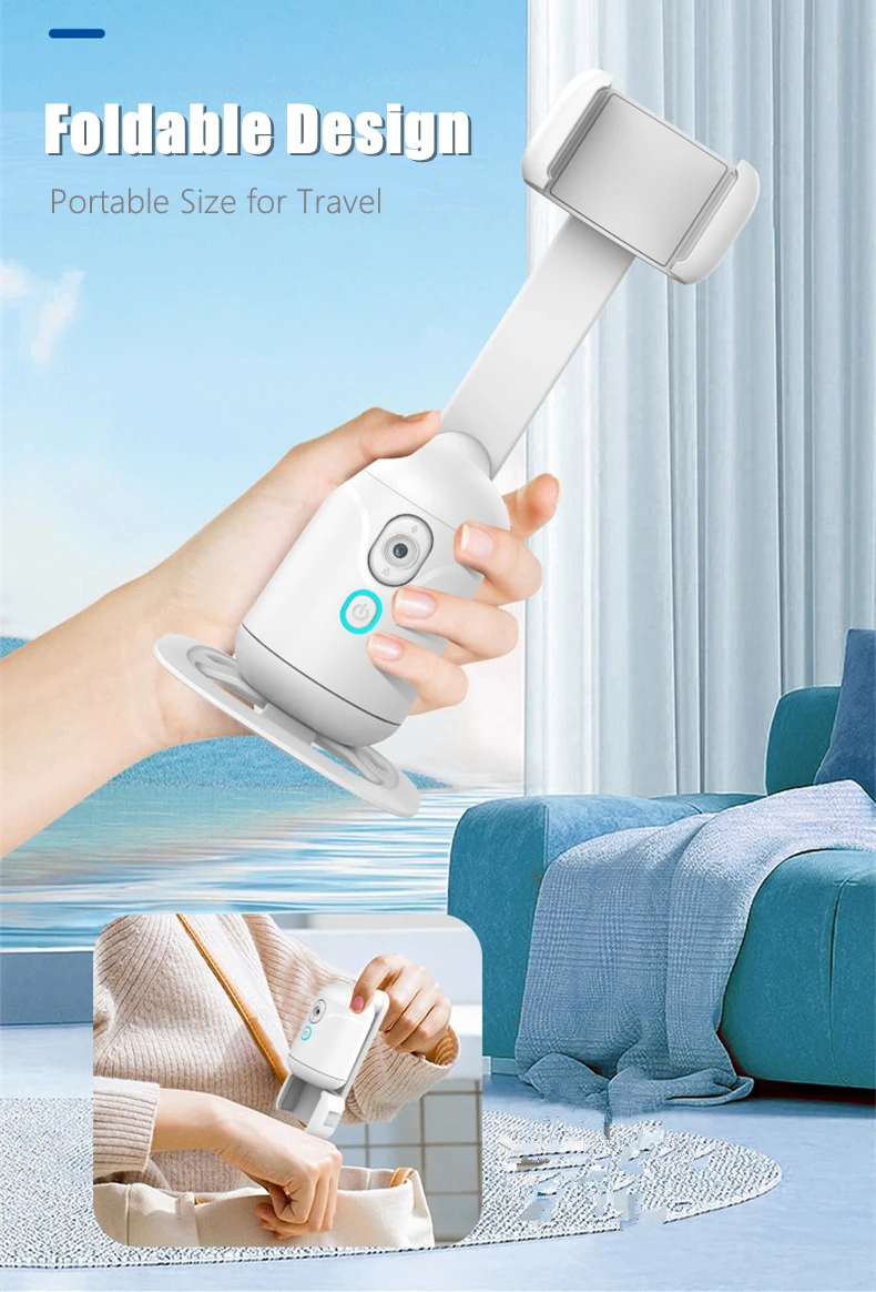 Штатив для селфи с функцией автоматического отслеживания лица и вращения на 360