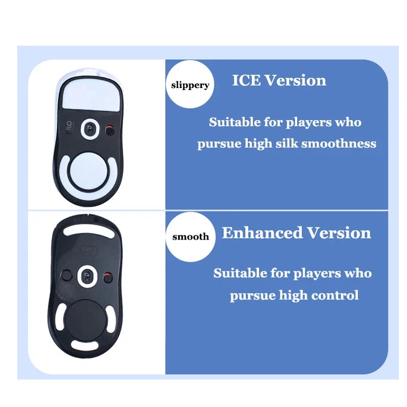 Фото 1 упаковка улучшенных ножек для мыши ICE Edition для Logitech G PRO X Superlight GPX G PRO Wireless GPW с белыми закругленными краями №2