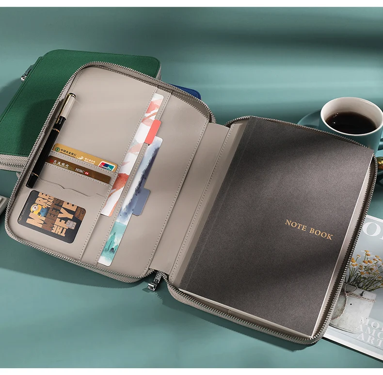 Блокнот-планировщик A5 из искусственной кожи для бизнеса и путешествий портфель с
